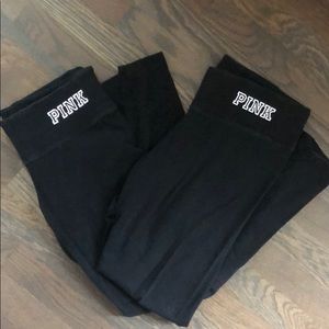 VS Pink Black Leggings